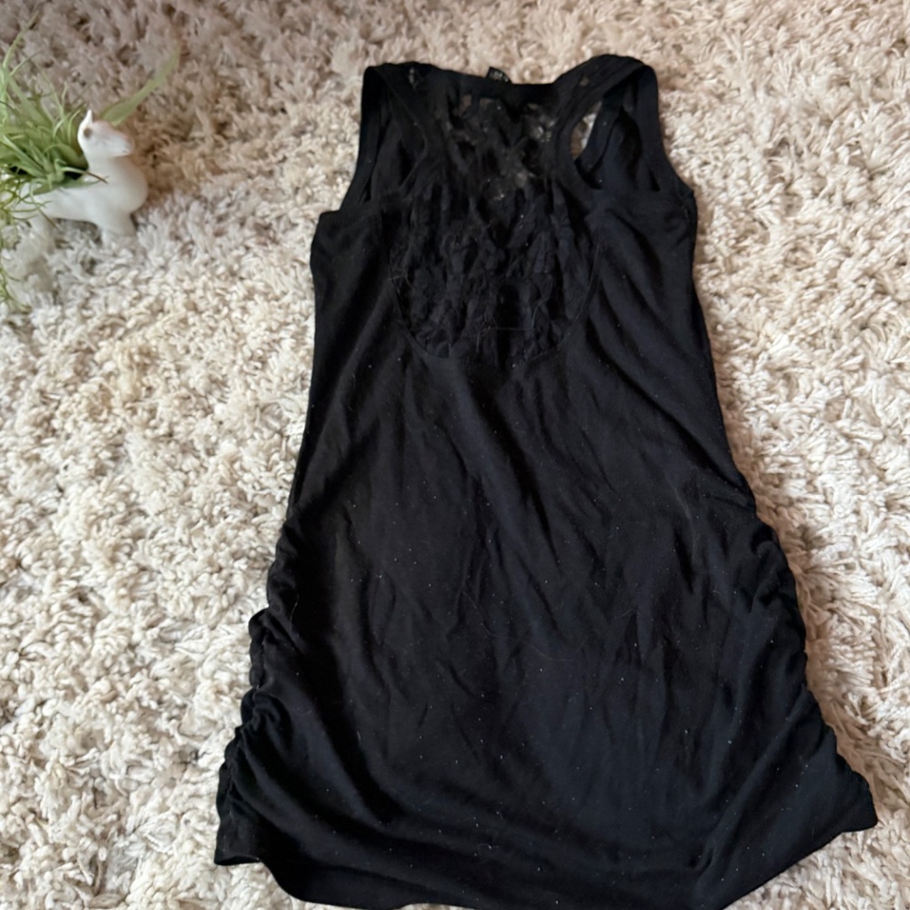 Urban vibe Black Sleeveless full zipper y2k vintage 2000s unique women’s Blouse - Picture 3 of 5